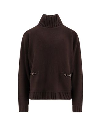 Gucci Wool And Cashmere Turtleneck Sweater-Donna
