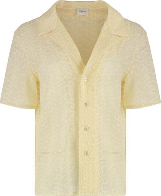 Saint Laurent Shirts - Dames - Overhemden - Beige - M - Katoen - Overhemden