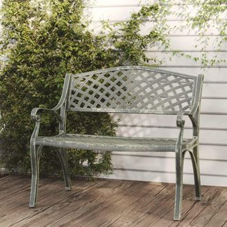 vidaXL Vidaxl - Banco De Jard&iacute;n De Aluminio Fundido Verde 102 Cm