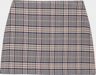 Anine Bing Tierra Check Mini Skirt