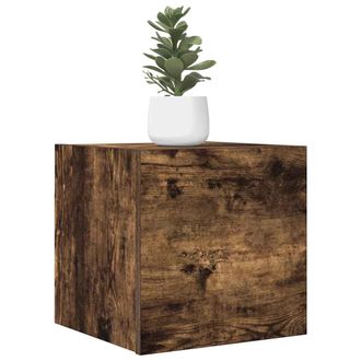 vidaXL Muebles Para Tv De Pared 2 Uds Roble Ahumado 30,5x30x30 Cm Vidaxl