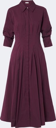 SIMKHAI Jazz pleated cotton poplin shirt dress