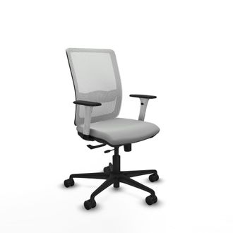 Piqueras y Crespo Silla De Oficina Piqueras Y Crespo Haches Cuero Sint&eacute;tico Gris Claro