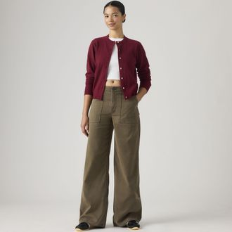 Levi's Cinch Wide Leg Fatigue Pants - Womens - 24X31 - Brown