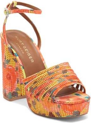 Kurt Geiger Pierra Ankle Strap Platform Sandal in Orange at Nordstrom Rack, Size 5.5