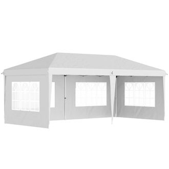 OUTSUNNY Carpa plegable 585x295x270 cm blanco