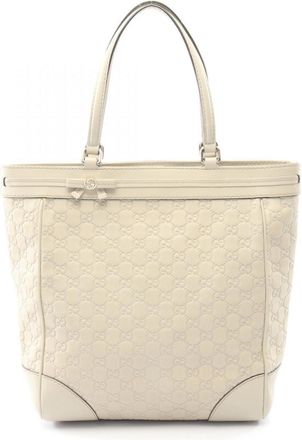 Gucci Beige Leather Tote Bag (Pre-Owned)