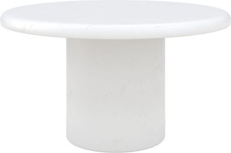 Rendez-Vous Déco Mesa de centro redonda en concreto blanco roto