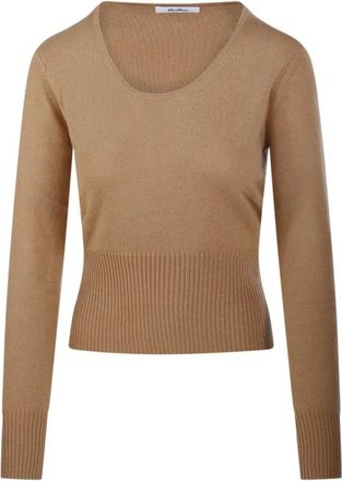 Max Mara Vetta Trui - Dames - Ronde hals truien - Bruin - XS - Wol - Truien & Vesten