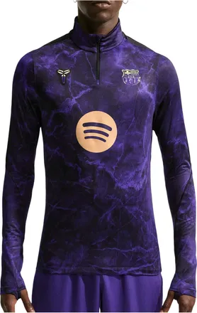 Nike Kobe x F.C. Barcelona Strike Away Dri-FIT Knit Pre-Match Drill T-Shirt Field Purple Black Metallic Gold IQ1300-505