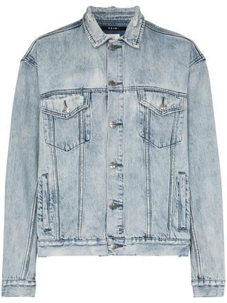 Ksubi acid-wash distressed denim jacket - Blue