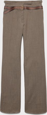 Prada Technical wool pants with printed belt