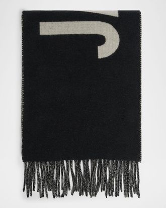Jacquemus Jacquard Logo Wool Scarf