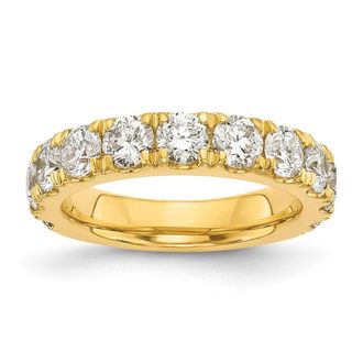 Diamond2Deal 14k Gold Lab Grown Diamond Wedding Band Ring 2Ct Clarity- VS Color- G-H