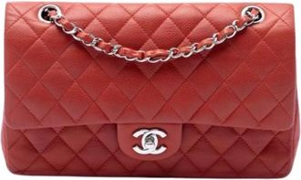 Chanel Pre-owned Double Flap Shoulder Bag - Dames - Vintage Schoudertas - Rood - ONE Size - Leer - Vintage
