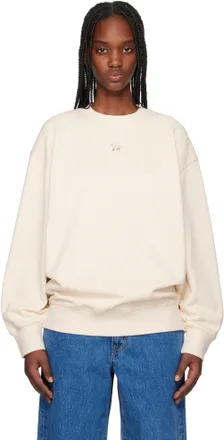 【関税&送料込】Maison Kitsune Oversized Sweatshirt With Emb MAISON KITSUNE EMBROIDERY OVERSIZE RAGLAN SWEATSHIRT