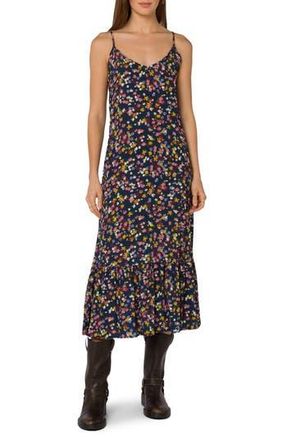 Velvet Heart Ruffle Hem Slipdress in Multi Color Ditsy at Nordstrom Rack, Size X-Small