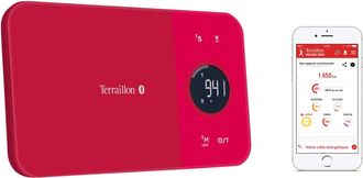 Terraillon B&aacute;scula De Cocina Electr&oacute;nica 5kg-1g Roja Con Bluetooth - Nutritab Cranberry Terraillon