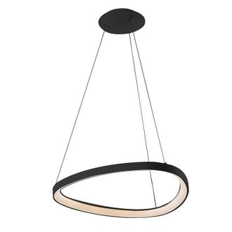 Rossini Illuminazione Lotus Sospensione A Led 60w 3000k Nero - Lampada Da Soffitto Asimmetrica Moderna Ip20 Cri80 Dimmerabile - Rossini Group