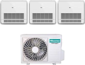 Hisense trial split consola aire acondicionado 9+12+12 con 3amw72u4rfa r-32 wi-fi opcional con mando a distancia 9000+12000 - nuevo