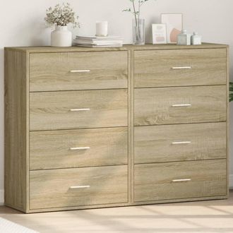 vidaXL Vidaxl - Aparadores 2 Uds Madera De Ingenier&iacute;a Roble Sonoma 60x31x84 Cm