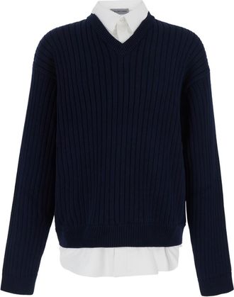 Balenciaga Navy Blue Knitted Sweater