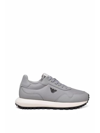Emporio Armani Light Grey Polyamide Rubber Sneakers