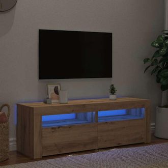 vidaXL vidaXL Mobile Porta TV con LED Artigianale 120x35x40 cm Multistrato