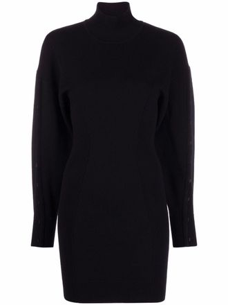 Diesel roll-neck knit dress - Black
