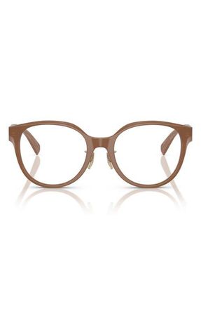 Tiffany & Co. 52mm Round Optical Glasses in Opal Brown at Nordstrom