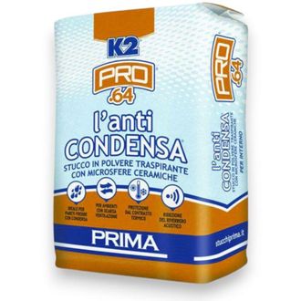 K2 Stucco traspirante in polvere con microsfere ceramiche anticondensa per isolamento termico e acustico interno kg 4