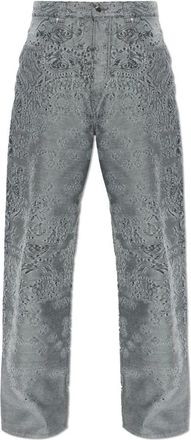 Amiri Bandana Baggy Jeans - Heren - Regular Fit Jeans - Grijs - W30 - Denim - Jeans