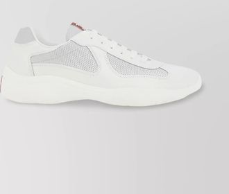 Prada leather and tech fabric sneakers
