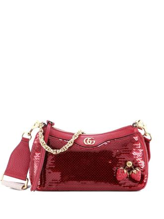 Gucci Strawberry Ophidia Shoulder Bag Sequins Small crossbody bag - Red
