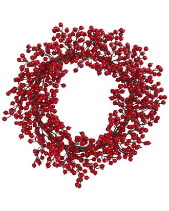 Nearly Natural 22In Berry Artificial Wreath