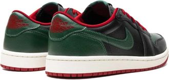 Nike Womens Air Jordan 1 Retro Low Sneaker Black Leather Suede Rubber