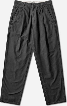 Cav Empt Men s Washed Cotton One Tuck Pants Charcoal