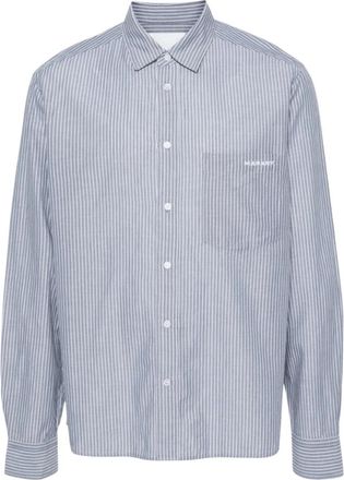 Isabel Marant Blauw Wit Gestreept Katoenen Overhemd - Heren - Casual Overhemden - Blauw - S - Katoen - Overhemden
