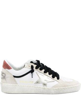 Golden Goose Ball Star Leather Upper Suede Toe And Spur Laminated Star Waxed Suede Heel