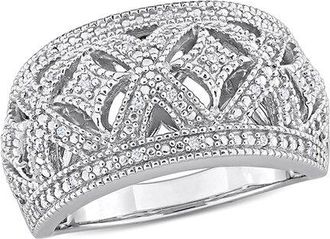 Rina Limor Silver 0.10 Ct. Tw. Diamond Ring