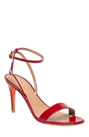 Santoni Patent leather high-heel sandal in Red at Nordstrom, Size 11.5