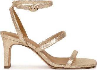 Bobbies Casey Heeled Sandals in Iridescent Champagne at Nordstrom, Size 10.5