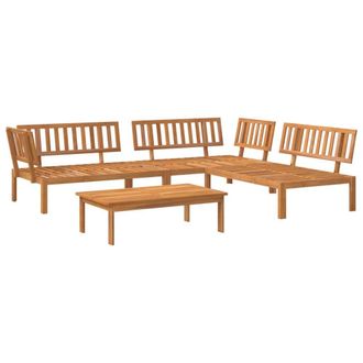 Berkfield Home 4 Piece Garden Pallet Sofa Set Solid Wood Acacia in Brown