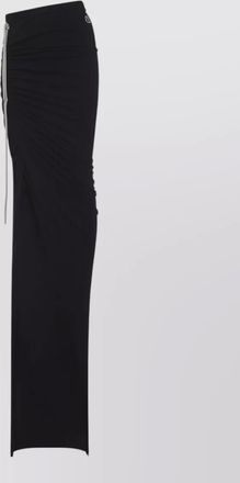 Rick Owens cotton asymmetric draped skirt