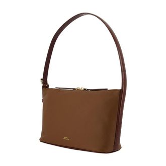A.P.C. Womens Vera Shoulder Bag Brown Calfskin