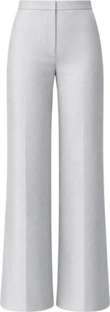 Max Mara Mozart Broek - Dames - Wijde Broeken - Grijs - 2XS - Katoen - Broeken