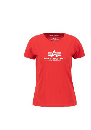 Alpha Industries T-Shirt ALPHA INDUSTRIES New Basic T-Shirt BL W, Damen, Gr. S, rot, Obermaterial: 100% Baumwolle, Shirts T-Shirt