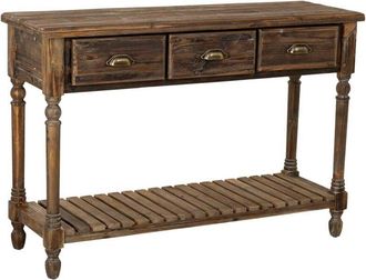 Wanderlust Deco Wanderlust Deco - Recibidor de madera con 3 cajones 120x38x81h cm