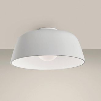 Netlighting Miso 433Mm Cylindrical Semi Flush Light Large White E27