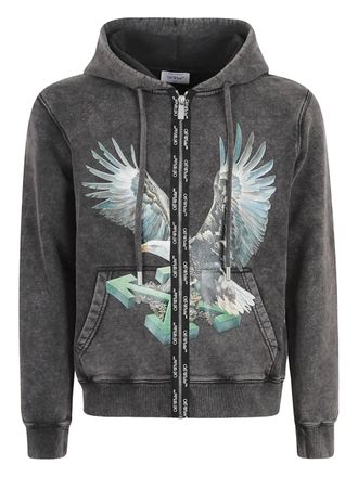 Off-white graphic arrow hooded sweatshirt - Grey